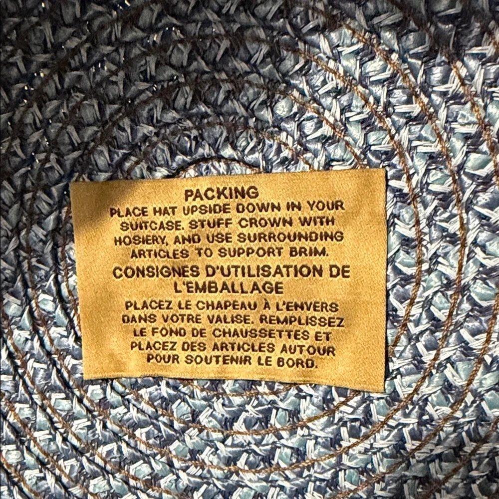 Eric Javits Mondo Woven Cap in cornflower blue spf50 m/l - Picture 6 of 6